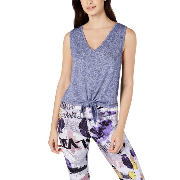 Calvin Klein Women's Tie Front V-Neck Tank - Picture 1 of 2